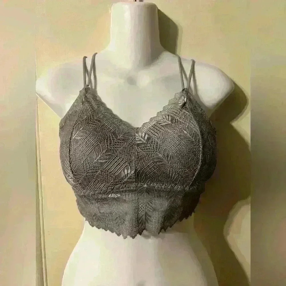 Romwe longline pads lace bralette One Size New